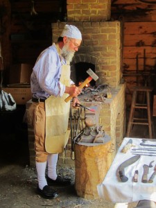 Blacksmith Mike at work in the Forge